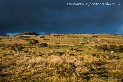 The Hurlers and the Cheesewring in the Golden hour light