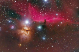 The Horsehead and Flame nebulae